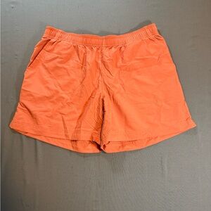 Columbia Orange Athletic Elastic-Waist Shorts
